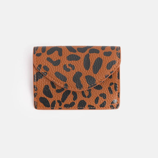 Porte-cartes à enveloppe - TAN LEOPARD