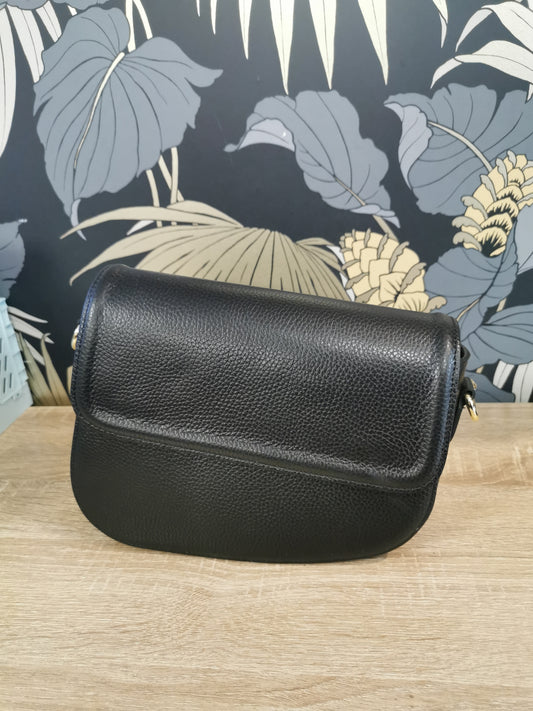 Sac cuir grainé Renata LR087 - NOIR