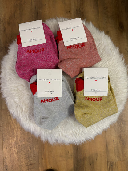 Chaussettes AMOUR COEUR ROUGE