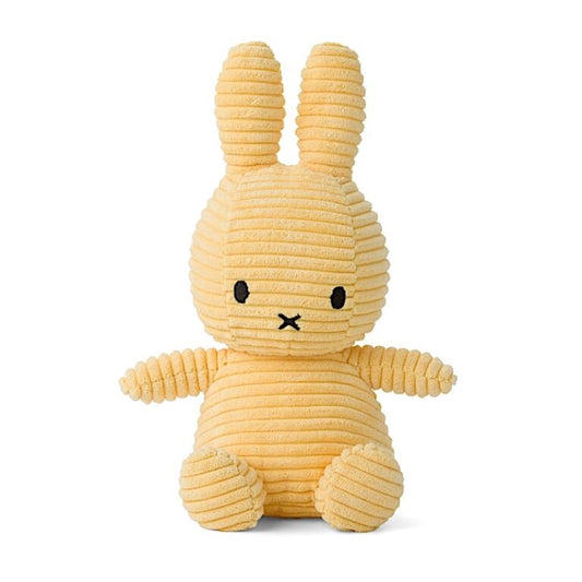 Peluche MIFFY velours côtelé 23cm - JAUNE PÂLE