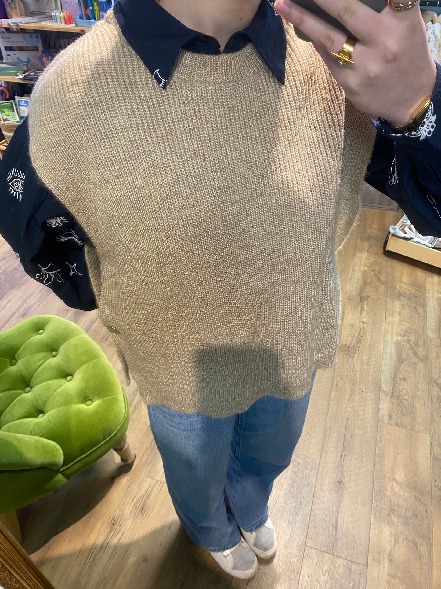 Pull sans manche BEIGE - Loanne