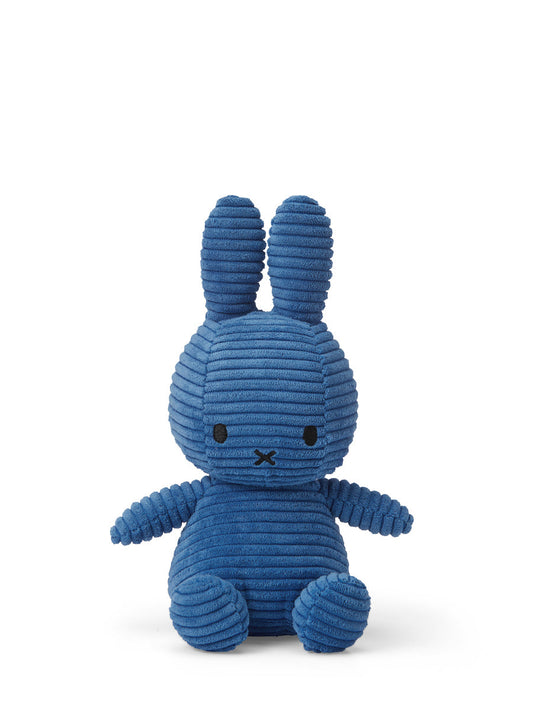 Peluche MIFFY velours côtelé 23cm - BLEU COBALT